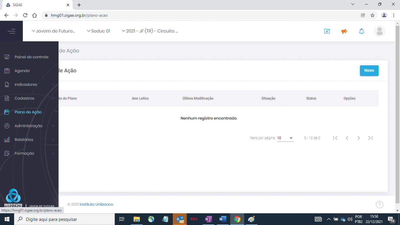 Imagem 44 - Como cadastrar o Plano de Ação - Novo