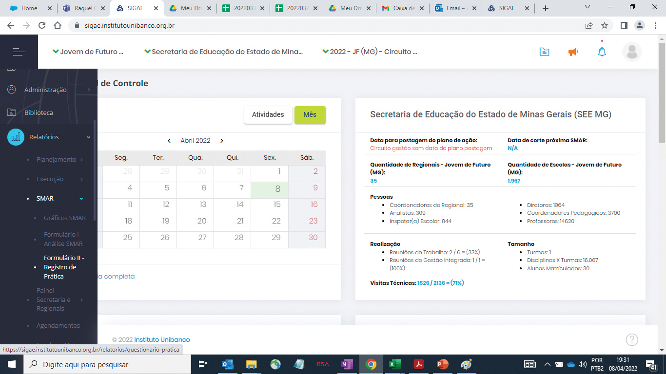 Imagem 52 - Formulário II - Registro de Prática - Novo